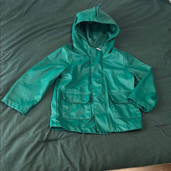 Old Navy Kids' Teal Hooded Raincoat - Picture 1 of 9
